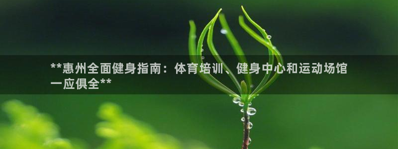 耀世辉煌：**惠州全面健身指南：体育培训、健身中心和