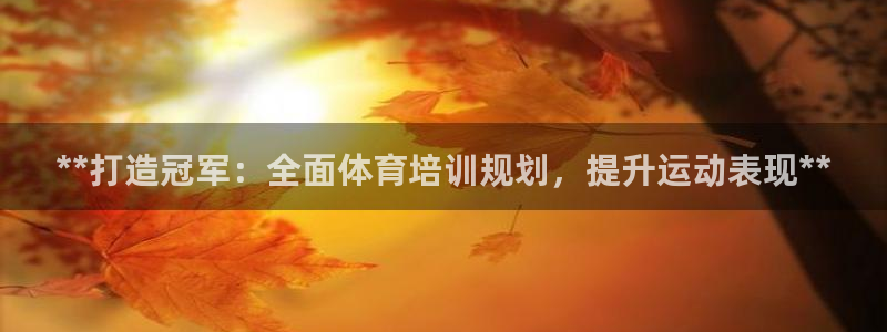 耀世平台注册步骤图：**打造冠军：全面体育培训规划，提升运动