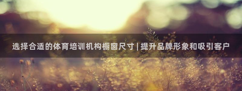 耀世娱乐老板：选择合适的体育培训机构橱窗尺寸 | 提